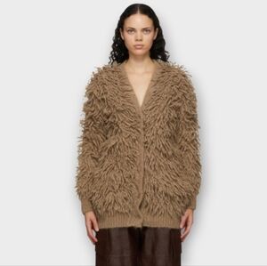 STELLA MCCARTNEY SHAG WOOL FUZZY ALPACA CARDIGAN